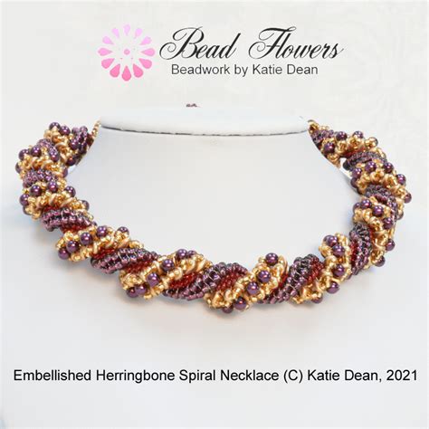 Herringbone Spiral Stitch In Bead Weaving My World Of Beads