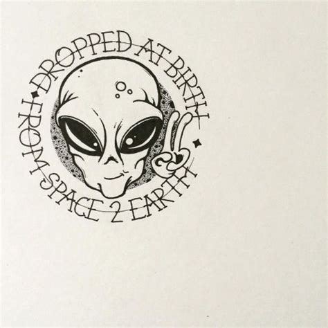 Alien Trippy Tattoos Small Scribb Love Tattoo Design