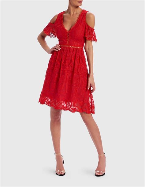 This Deep Red Lace Dress Is The Perfect Summer Holiday Skater Dress
