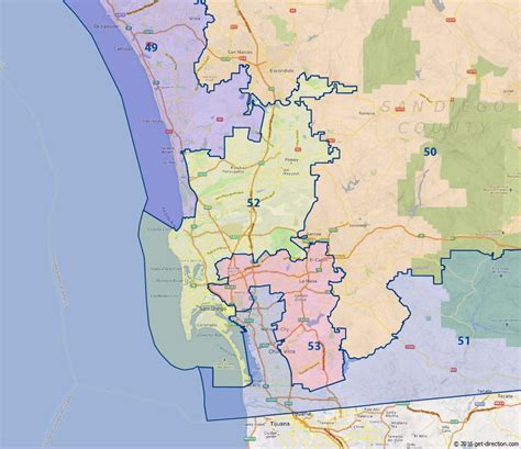 Map Of San Diego Congressional Districts 2016