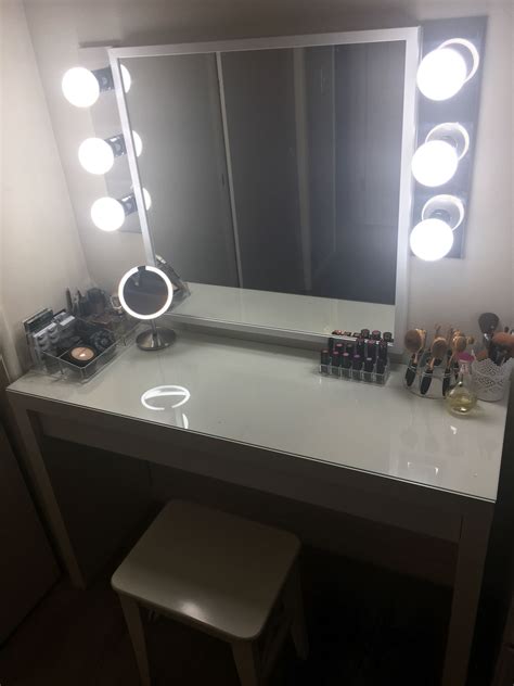 We have a small corner in the master bathroom so i decided this is a how to on a diy hollywood vanity mirror with lights, guys i hope you enjoyed this video! Hollywood Vanity Under $300: Ikea malm vanity, Ikea mirror ...
