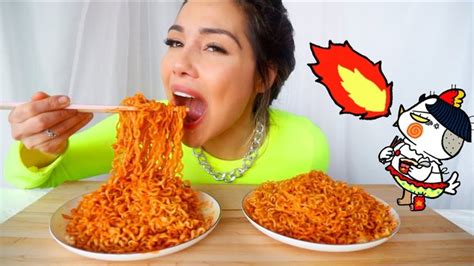 New Nuclear Fire Noodle Challenge 먹방 Mukbang 10 000 Scoville Mukbang Food Noodles