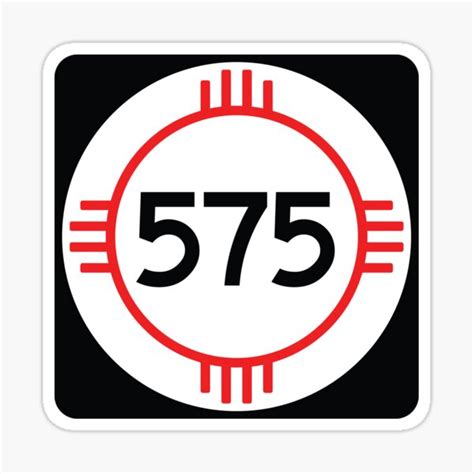 New Mexico State Route 575 Area Code 575 Sticker For Sale By Srnac