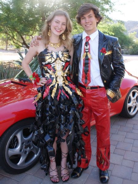 25 Amazing Prom Outfits Made Entirely Of Duct Tape