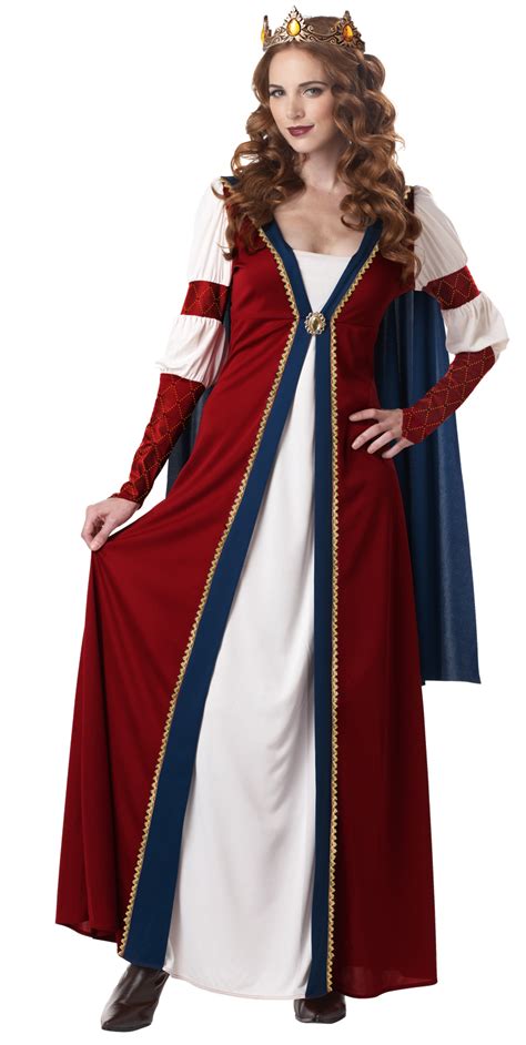 Deluxe Medieval Renaissance Queen Ladies Fancy Dress Adult