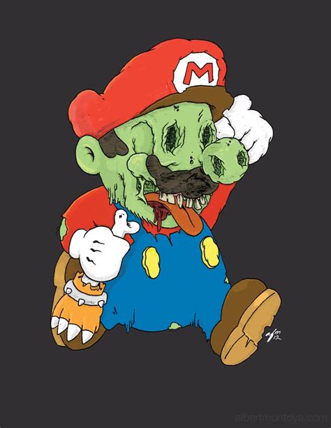 Print Zombie Mario The Art Of Albert F Montoya Jr