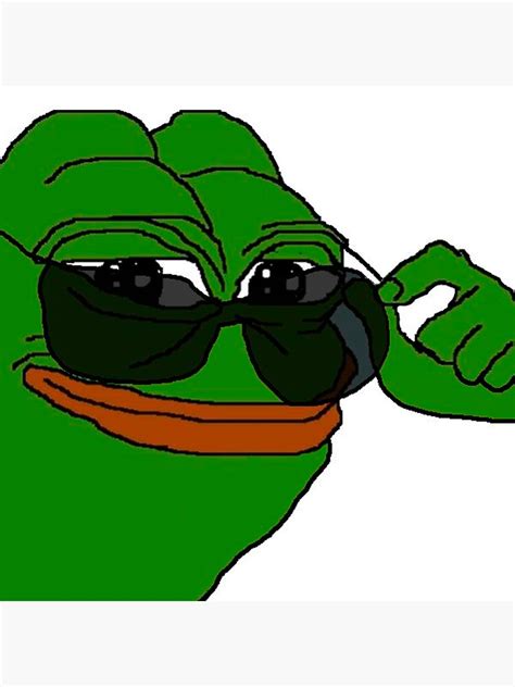 Pepe Frog Pepe In Sunglasses 4chan Pepe Pepe Meme Sticker For Sale
