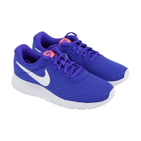 Nike Nike Tanjun Womens Blue Mesh Athletic Lace Up Running Shoes