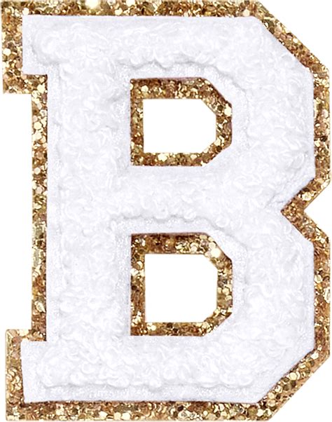 Blanc Glitter Varsity Letter Patches Stoney Clover Lane Patches