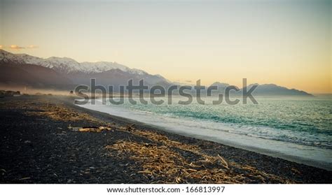 Kaikoura Beach Sunset New Zealand Stock Photo Edit Now 166813997