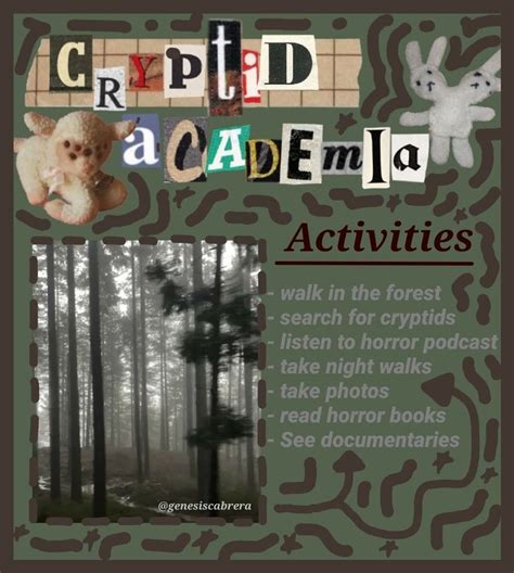 Cryptid Academia Activities Paranormal Aesthetic Cryptidcore