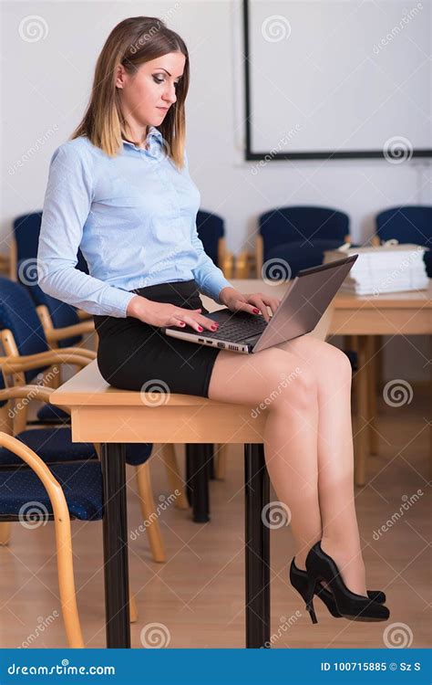Cute Woman Working In The Office Stock Image Image Of Female Adult