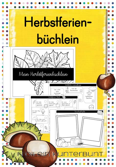 Herbstferienbüchlein Unterrichtsmaterial In Den Fächern Deutsch