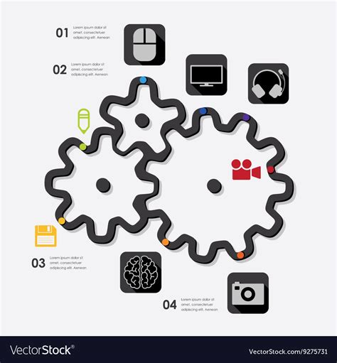 Technology Infographic Royalty Free Vector Image