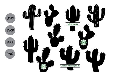 Cactus Svg Cactus Clipart Cactus Monogram Svg