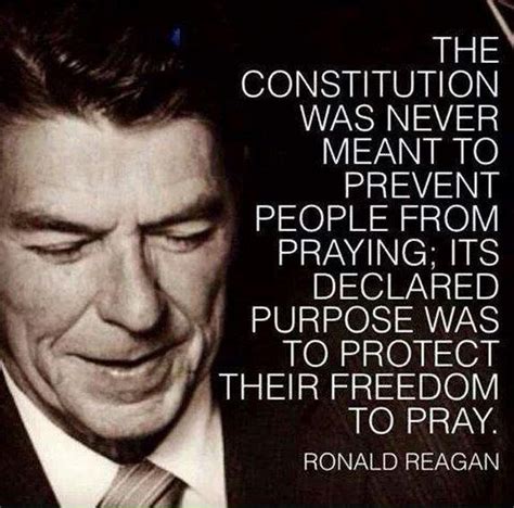 Quote Of The Day Reagan The Constitution And Prayer Common Sense
