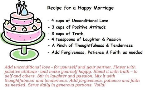 Recipe For A Happy Marriage Printable Recipe Reference