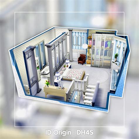 Basegame London Bedroom Pièces Download House 4 Sims Maisons Sims