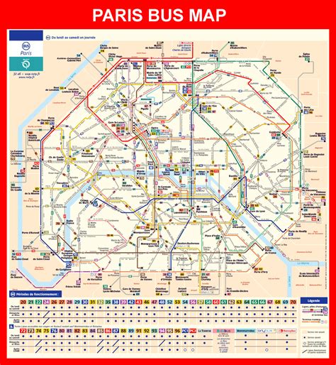 Detailed Bus Map Of Paris City Maps Of All Countries In