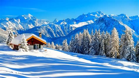 Peaceful Beautiful Mountain Winter Wallpaper Hd Images Picture