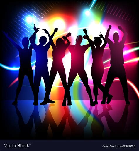 Silhouettes Of Party People Dancing Royalty Free Vector