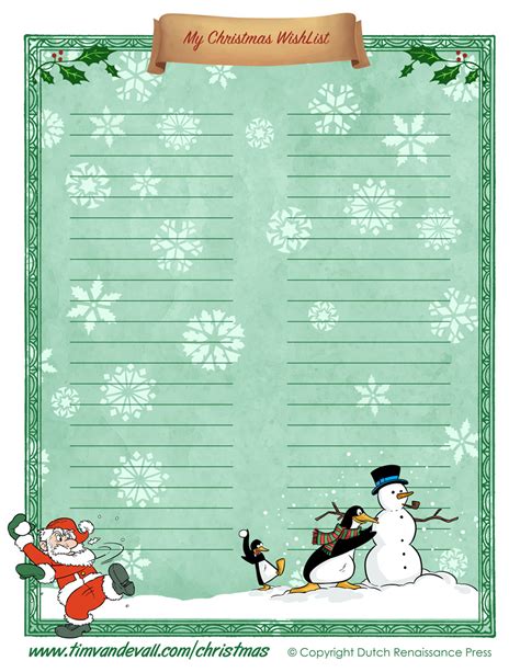 374 free holiday templates in microsoft publisher. Printable Christmas Wishlist Template for Kids