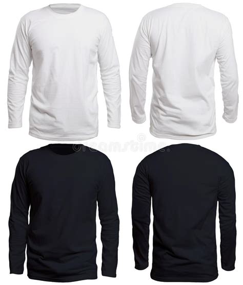 Contains special layers and smart object for your artworks. Black And White Long Sleeve Shirt Mock Up Stock Photo ...