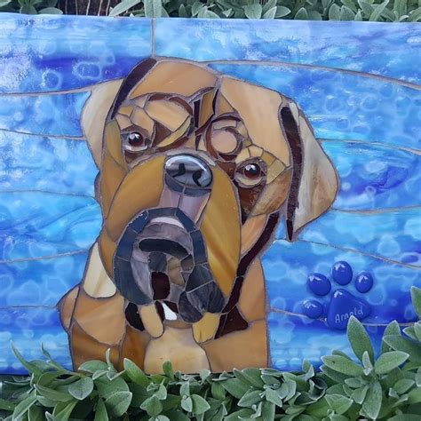 Dog Portrait Mosaicmade By Joolz Mosaic Art Mosaic Animals Mosaic