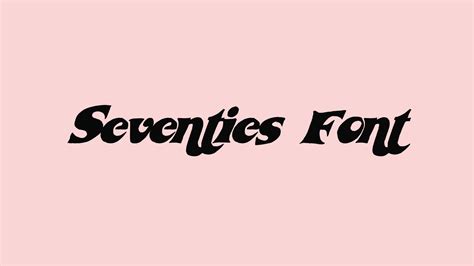Seventies Font Free Download