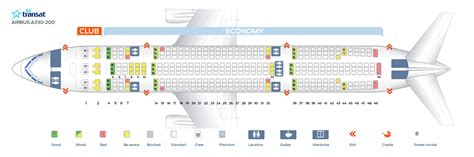 Seat Map Airbus A Air Transat Best Seats In The Plane