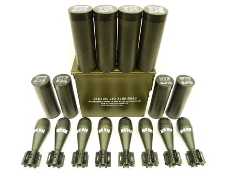 60mm Mortar M69 Inert Training Rounds Can Of 8 M2 M19 M224