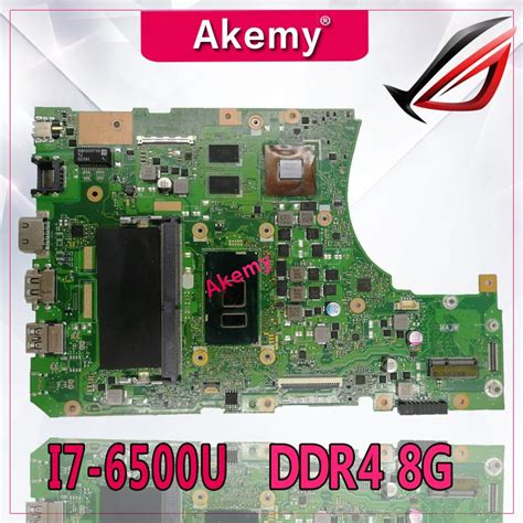 Akemy X556uv Laptop Motherboard Ddr4 8g Ram I7 6500 For Asus X556uq