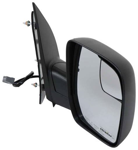 K Source Replacement Side Mirror Electric W Spotter Mirror Textured Black Passenger Side