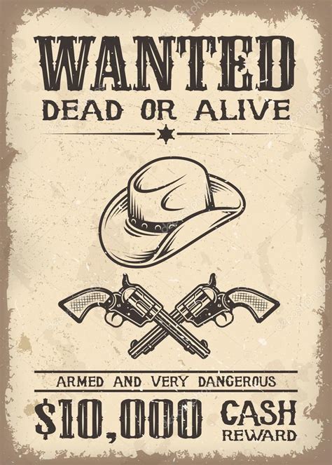 Vitage Wild West Wanted Poster Stock Vector Image By ©mogil 84638242