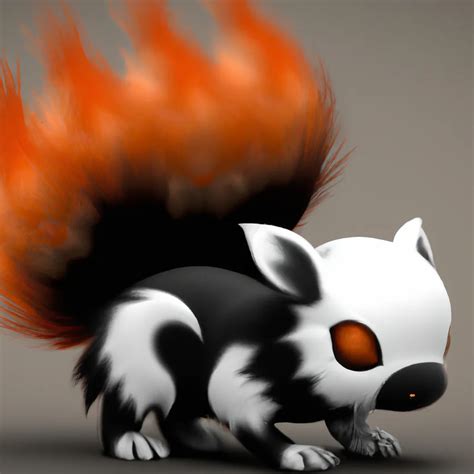 Skunk Pokemon Spotted Skunk Fire And Ghost Type Po Openart