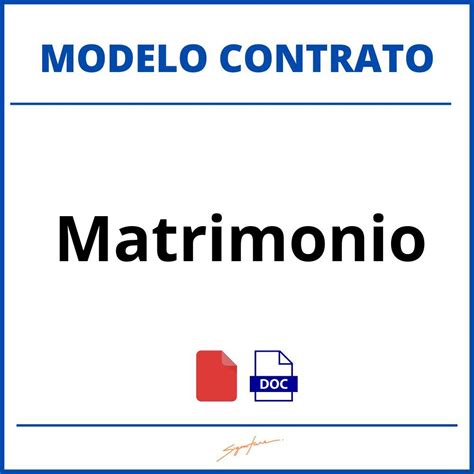 Como Hacer Un Contrato De Matrimonio Modelo