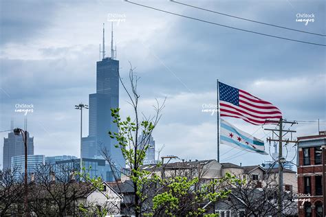 Chicago Flag Background