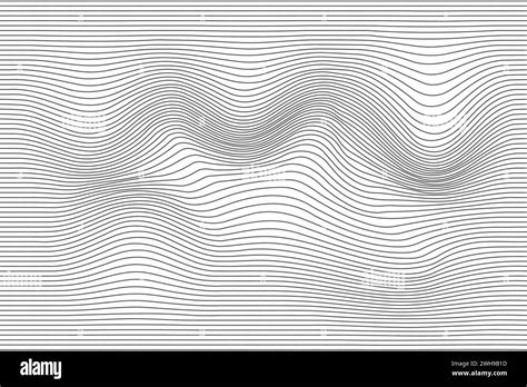Thin Wavy Lines Seamless Pattern Repeatable Wavy Zigzag Lines Vector