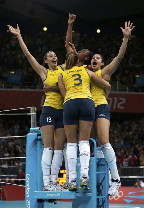 Brazilian Womens Volleyball Team Take Gold Brazils Sheilla Castro