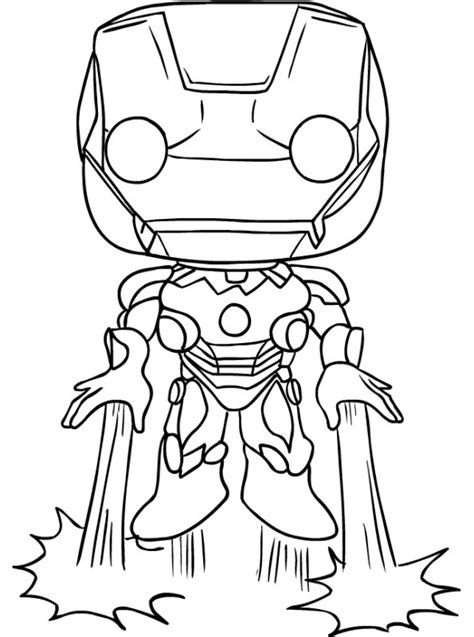 Printable coloring pages and other similar activity sheets are great for toddlers and preschoolers to learn about the concepts of drawing and coloring. Kids-n-fun.com | Coloring page Funko Pops Marvel Iron Man