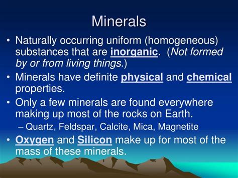 Ppt Minerals Powerpoint Presentation Free Download Id6824999