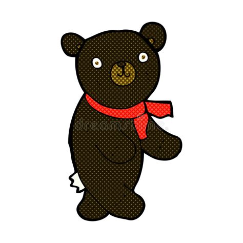 Cute Comic Cartoon Black Teddy Bear Stock Illustration Illustration