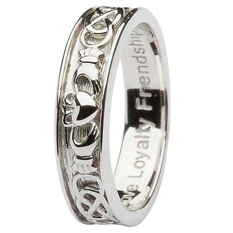Mens Silver Celtic Wedding Claddagh Ring Irish Mens Jewelry