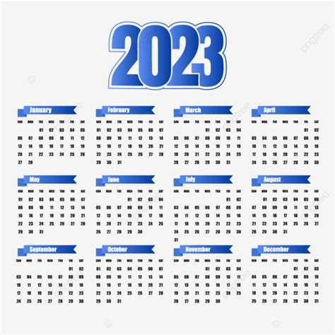 Design E Vetor Gratuitos Do Calendário 2023 Png 2023 Calendário 2023