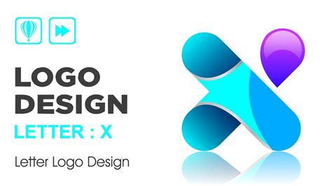 Letter Logo Design X Coreldraw X7 Logo Designing Tutorials Youtube