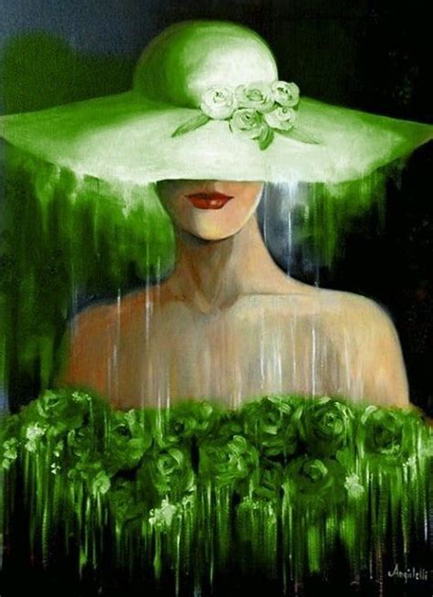 Pin By Fridas Cat On Green Color Green Aesthetic Female Art Painting Shades Of Green