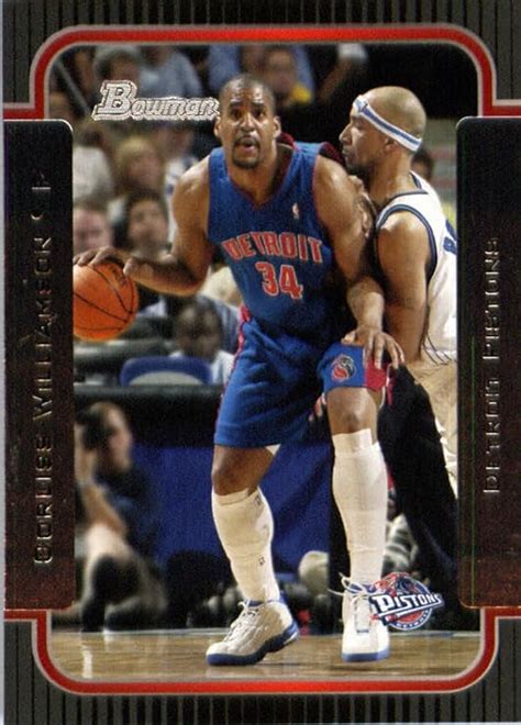 2003 04 Bowman Basketball Card 76 Corliss Williamson Detroit Pistons