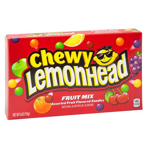 Chewy Lemonhead Fruit Mix 5 Oz Theater Box Nassau Candy