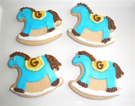 Baby Rocking Horses Iced Cookies Cookie Decorating Horse Cookies