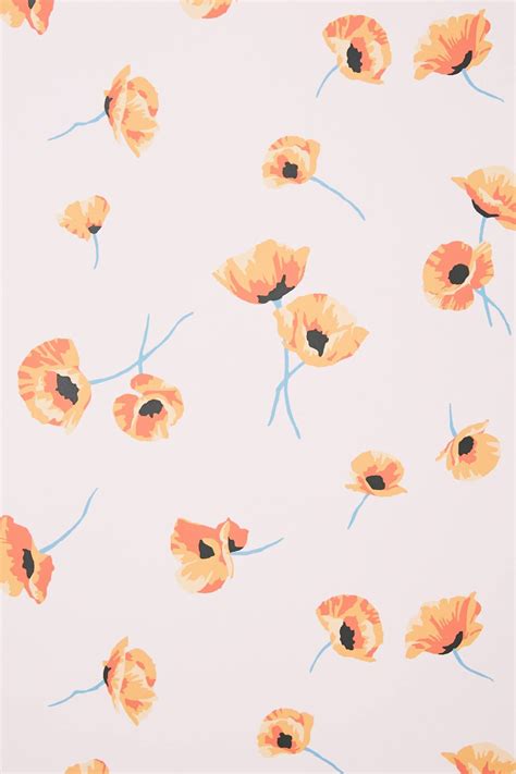 Poppy Wallpaper Anthropologie Wallpaper Pastel Wallpaper Free